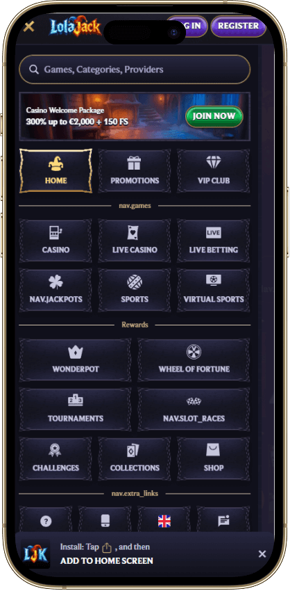 Lola Jack Casino Mobile